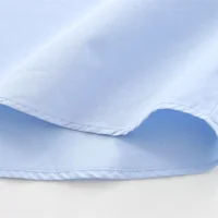 Autumn New European and American Loose Collar Curled Wide Sleeve Cotton Blended Buckle Poplin Shirt - Image 5