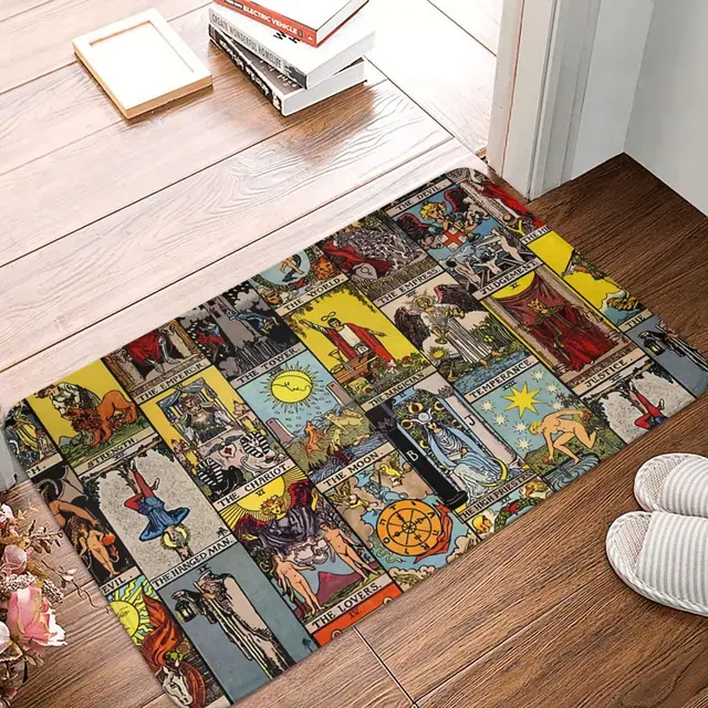 Rejtély Tarot Kártya Konyha Nem Csúszás Szőnyege A Fő Arcana Hálószoba Szőnyeg Bejárati Ajtó Padló Dekoráció