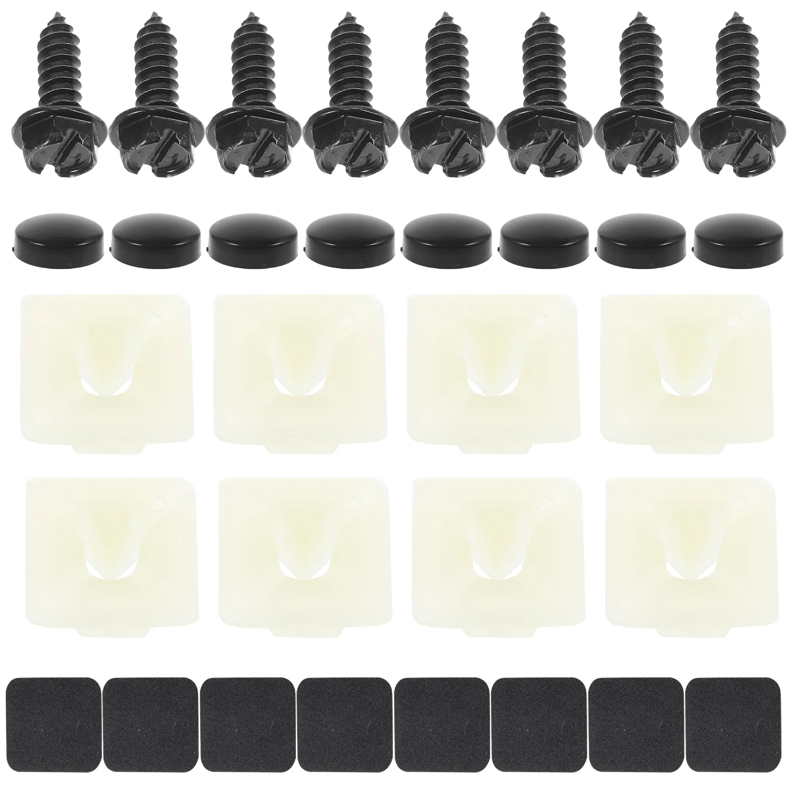 

8 Sets License Plate Screws License Plate Bolts License Plates Frames Screws Covers Washers Kit