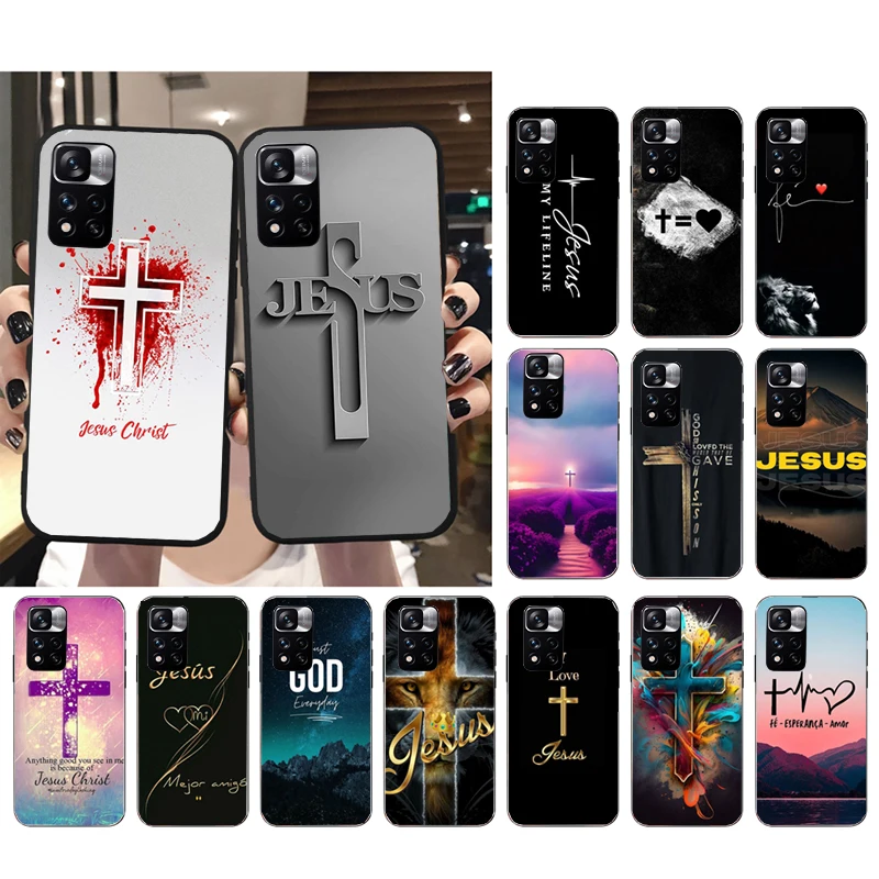 

God Jesus Phone Case For Xiaomi Redmi Note 12 Pro 11S 11 10 Pro 10S Note 12R 12S 12 ProPlus Redmi 10 9C 12