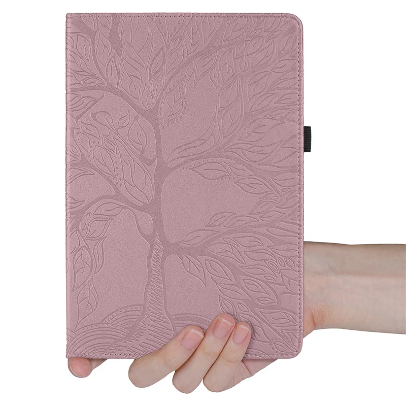 360° Rotating Embossed Protective Tablet Cover - Soft TPU & PU Case