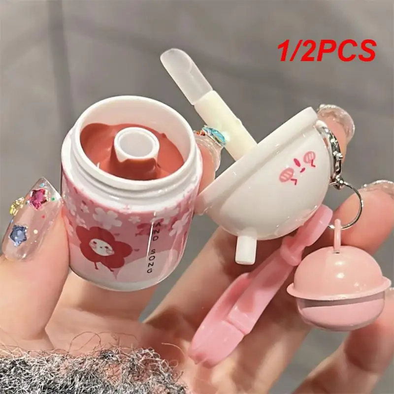 

1/2PCS Smooth Comfortable White Lip Glaze Smooth Texture Silky Moisturizing Lip Glaze Hold Makeup Air Lip Glaze White. Full