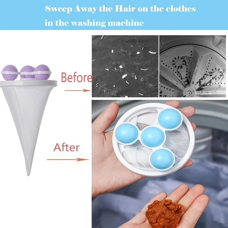 Reusable Hair Filter Cleaner For Laundry Mesh Lint Filter For Washing Machine Lint Catcher Pet Household 3PCS