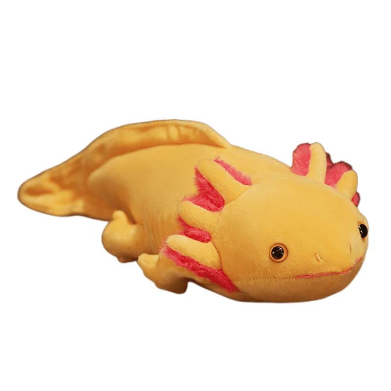 Juguete de peluche de Axolotl colorido Kawaii de gran tamaño