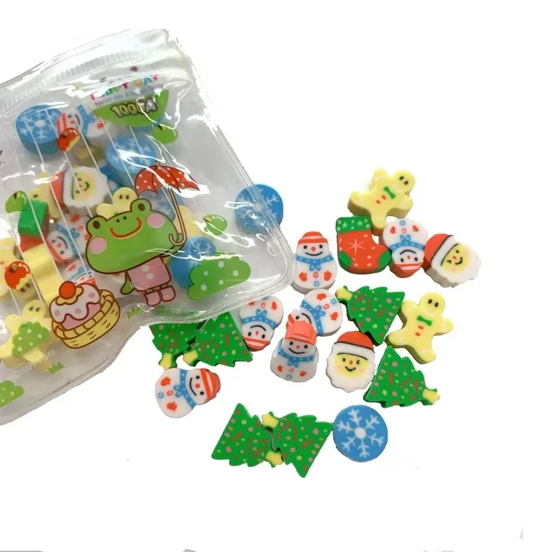 1pack/lot Kawaii Eraser Cartoon Food Animal Special Shape Eraser Set Cute Stationery Student Gifts Children Toy School Supplies