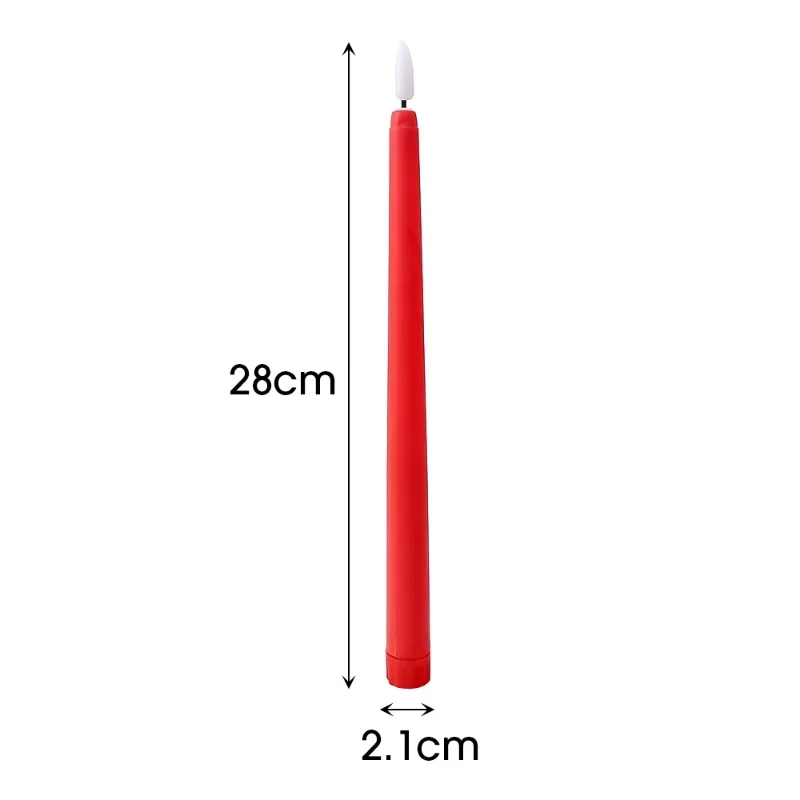 LED Flameless Electronic Candles 3/6Pcs Battery Powered Taper Long Candle Light for Party Wedding Home Decoration Flashing Lamp