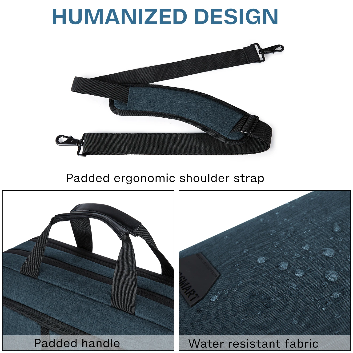 Bagsmart-bolsa Expansível para Laptop para Homens e Mulheres Maleta para Computador Bolsa de Ombro Trabalho Negócios Viagens Escritório 17.3 Polegada - Imagem 2
