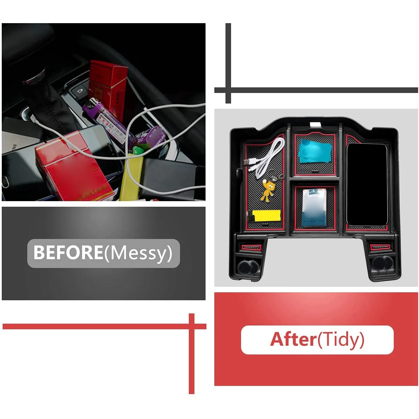 2021 2020 2019 닷지 램 1500 2500 3500 암레스트 수납함 삽입 트레이 액세서리용 견고한 센터 콘솔 정리함