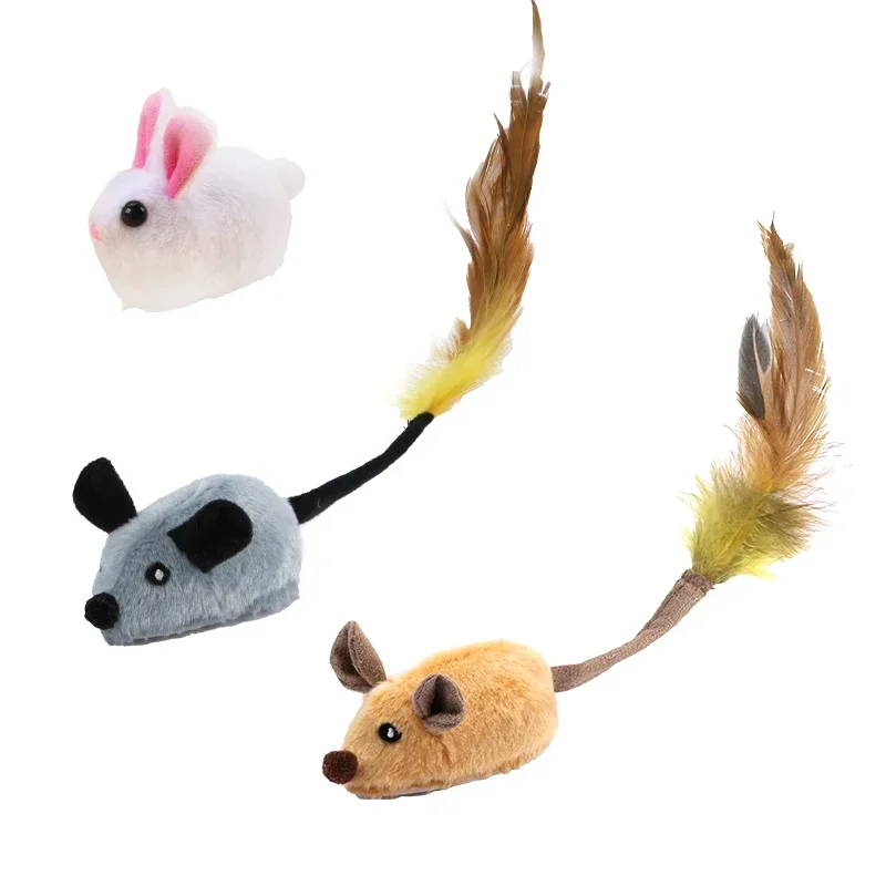 Smart Running Mouse Cat Toy Interactive Random Moving Electric Toys USB charging Simulation Mice Kitten Self-Playing Plush Toys - 5