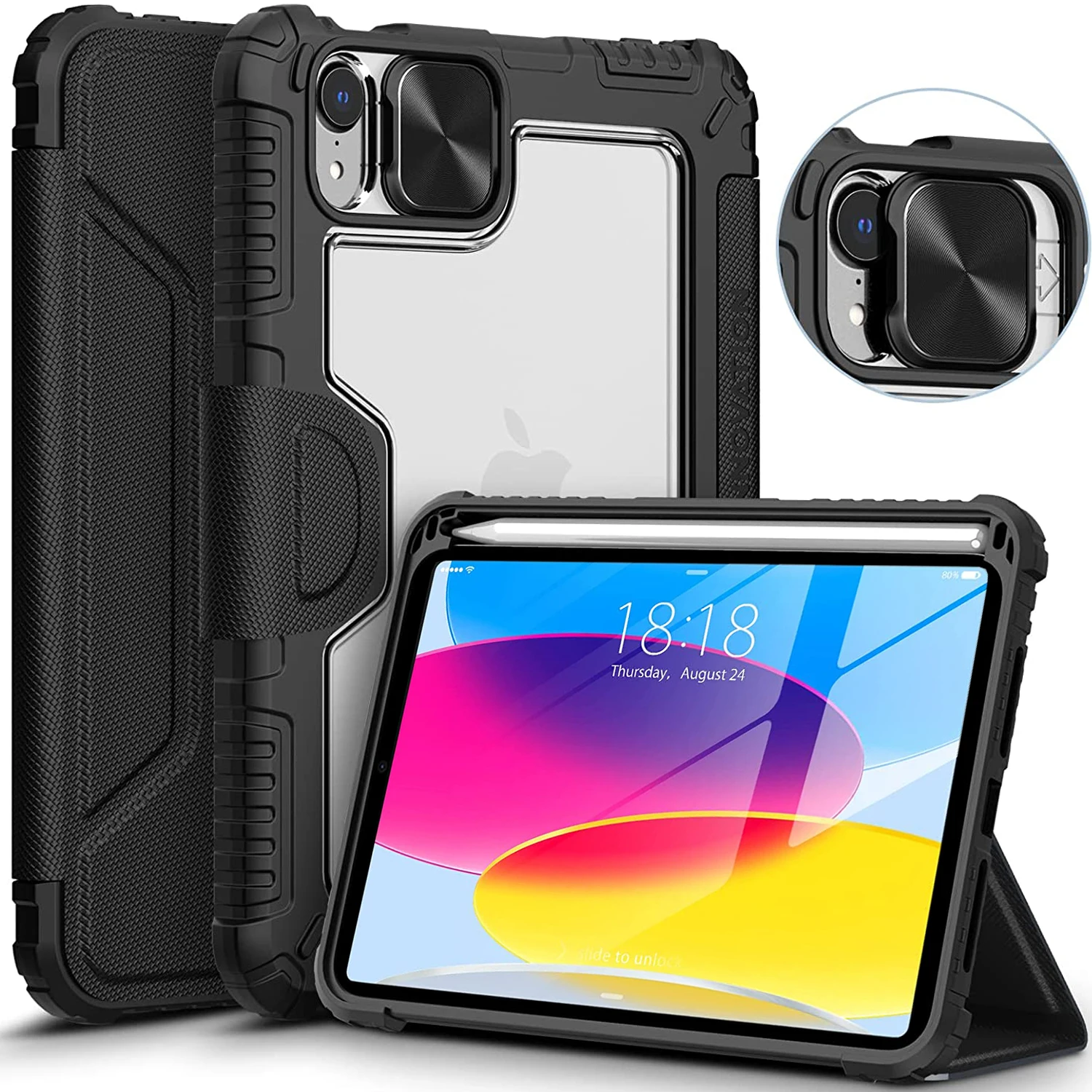Nillkin Flip Leather Back Cover para Ipad Bumper Case 10th Generation 10.9 2023