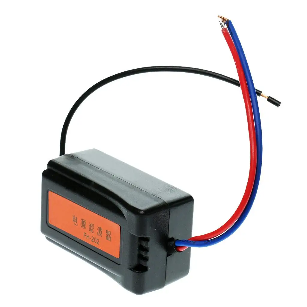 DC 12V Car Radio Audio Pre-wired Noise Filter System Ground Loop Isolator audio noise filter