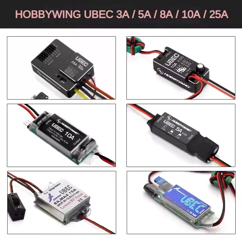 BEC Regolabile Impermeabile 6.0V/7.4V/8.4V 10A Continuo Per Drone E RC – Protezione Sovracorrente