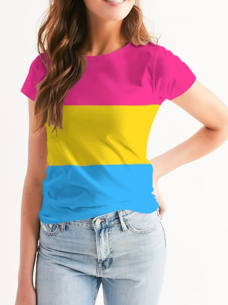 Женская футболка с коротким рукавом и круглым вырезом, с 3D-принтом