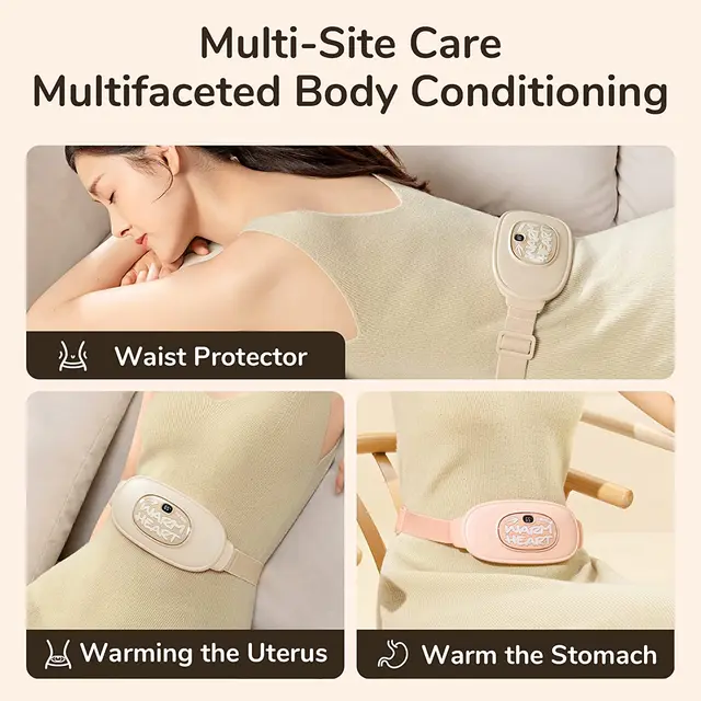 Jisulife Menstruációs Fűtőpad Enyhítése Derék Fájdalom Meleg Palota Öv Újratölthető 2500 Mah 6 Masszázsmódú Elektromos Övvel - Image 6