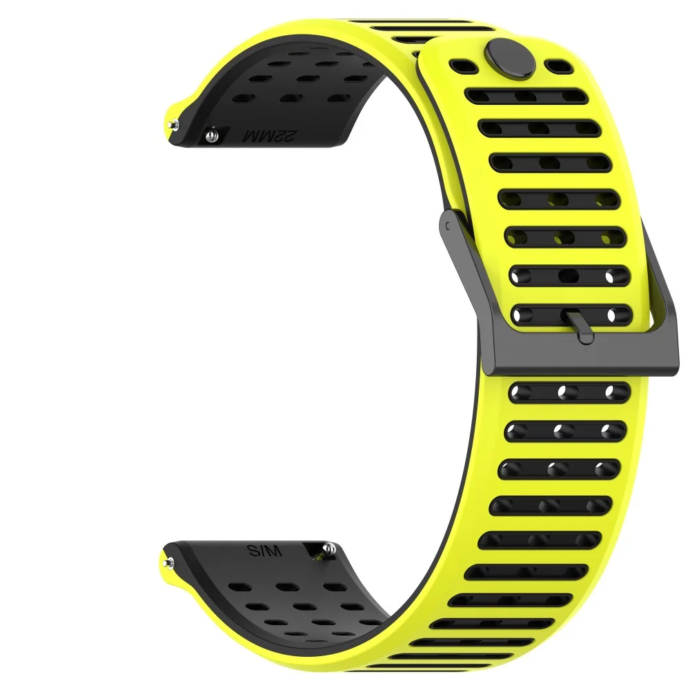 Durable Silicone Watch Strap, 22mm - Soft Rubber Wristband Replacement