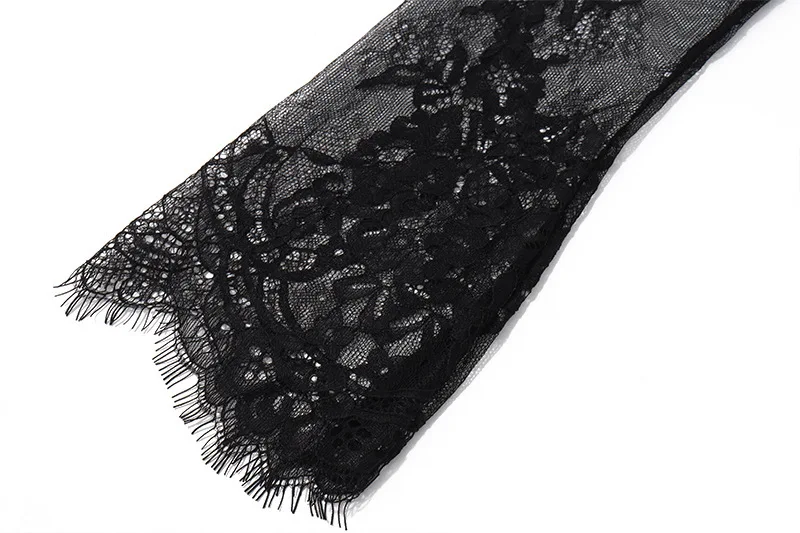 Elegante vestido de noche de fiesta para mujer, de manga larga, con encaje estampado de patchwork, sexy, para otoño e invierno, nuevo, ajustado con tirantes.