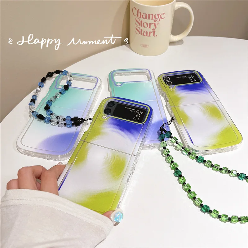 

Samsung ZFlip5 New Halo Color Folding Soft Case Suitable for Galaxy ZFlip3/4 Generation Phone Cases