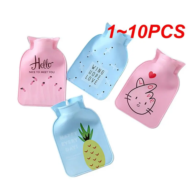 1~10PCS Cute Cartoon Hot Water Bottle Hot Water Warmer Screw Portable Hand Warmer Water-filling Hot-water Bag Home Warming