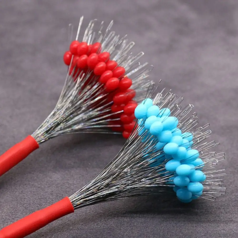 Fishing Bobber 100pcs/Pack S/LOlive Float Fishing Bobber Silicone Stopper Red/Blue Space Bean Connector Line Resistance Fishing Accessories