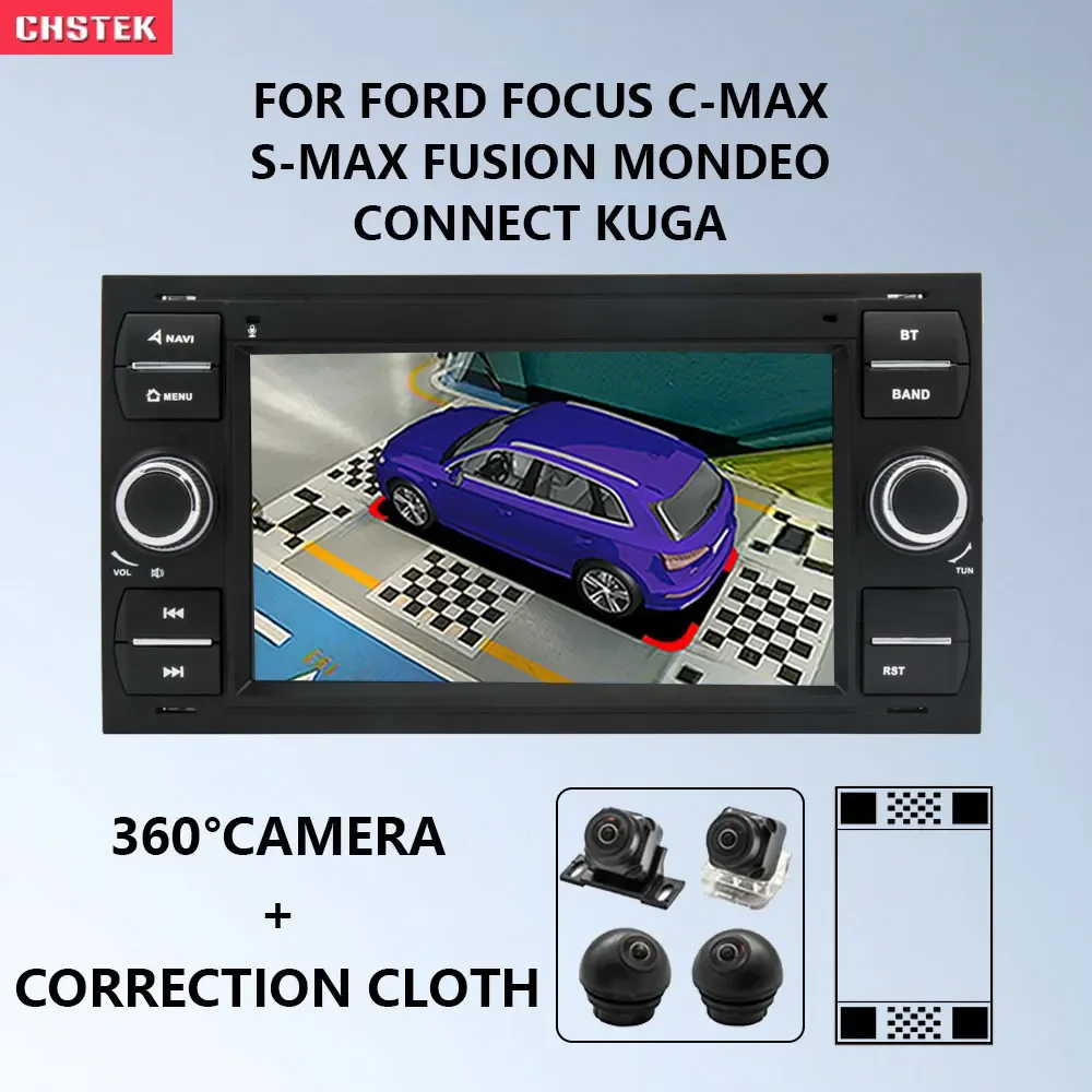

Автомобильный радиоприемник CHSTEK, мультимедийный DVD Carplay 360, панорамная камера для Ford Focus S-Max C-Max Mondeo Galaxy Connect Fiesta 2003-2011