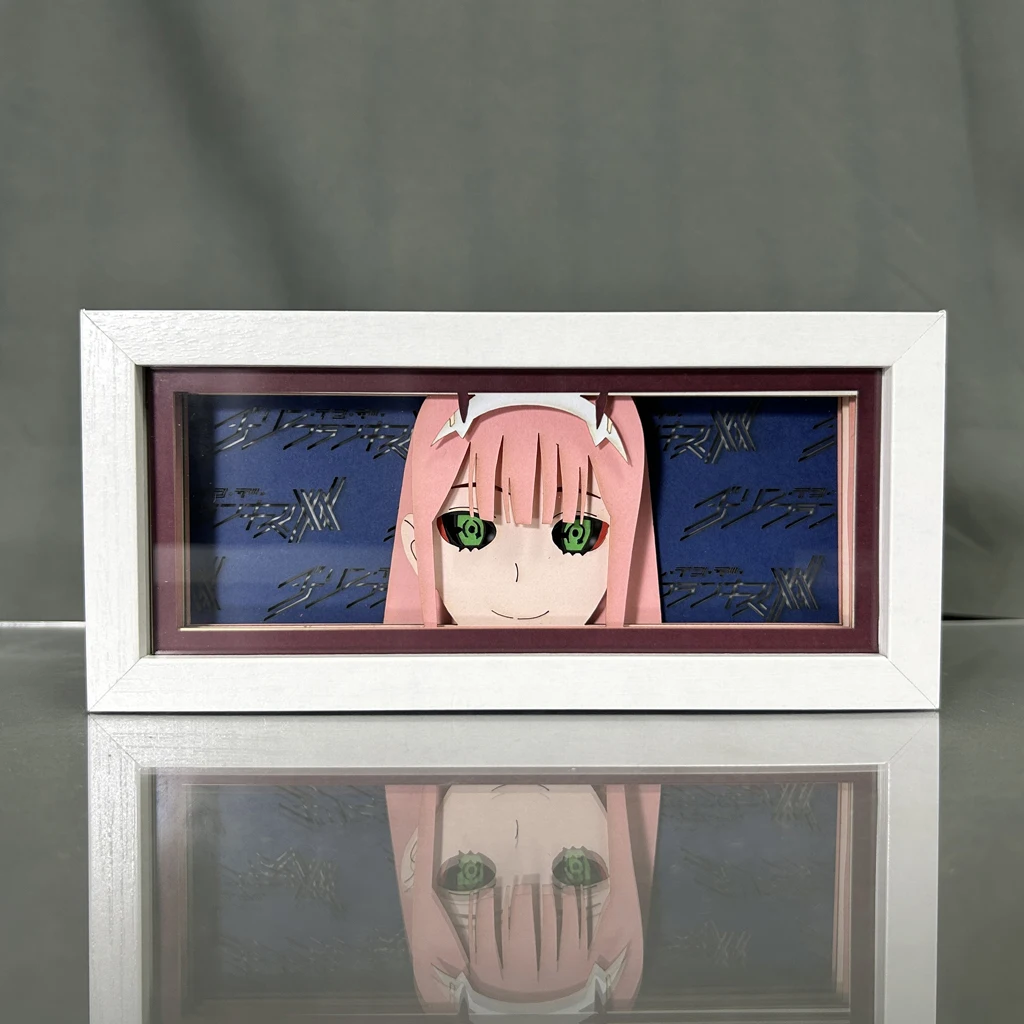 Anime Led Light Box DARLING In The FRANXX Zero Two Desk Lamp for Study Room Decor Lightbox Manga Birthday Gift Table Lamps 02 3
