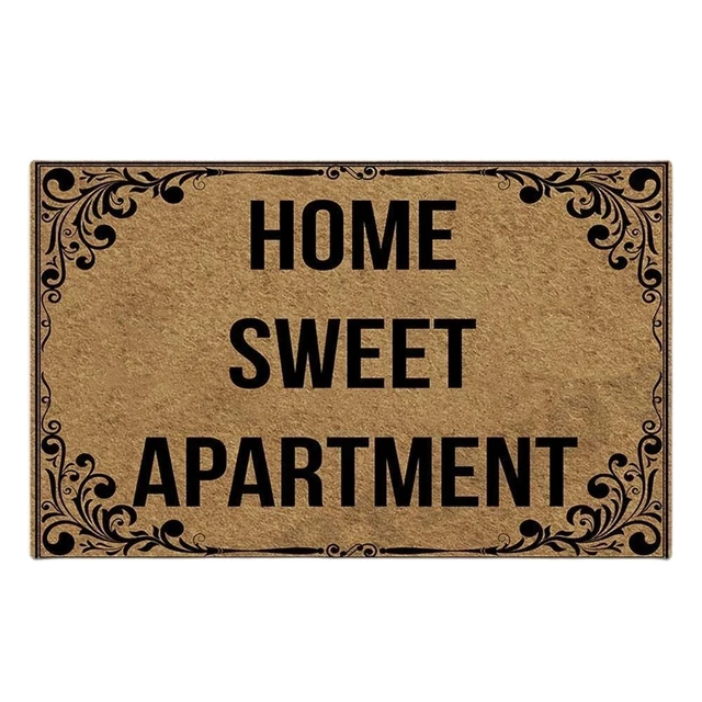 Doormat Home Sweet Apartment Funny Door Mat Entrance Floor Mats Indoor  Outdoor Decorative Non-slip Rubber Doormat 18x30