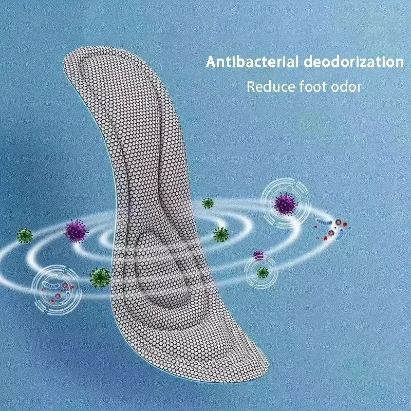 2/4pcs Memory Foam Orthopedic Insoles Shoes Men Women Nano Antibacterial Deodorization Insole Sweat Absorption Running Cushion