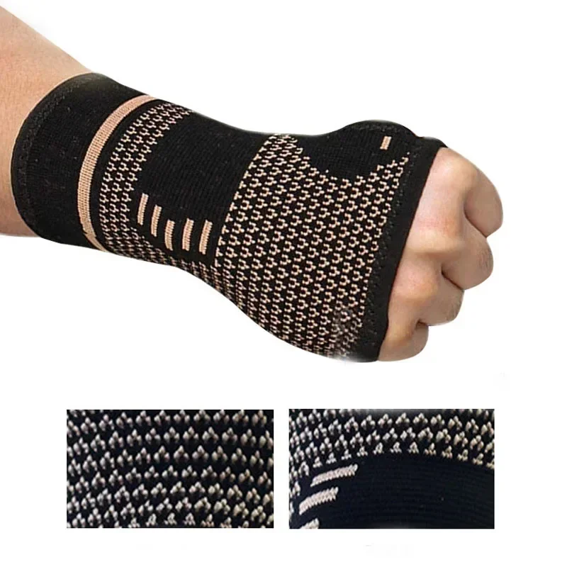 Copper Wristband Sports Compression Gloves Wrist Guard Arthritis Brace Sleeve Support Elastic Palm hand wrist brace wrist guard compression gloves wrist support wrist support band