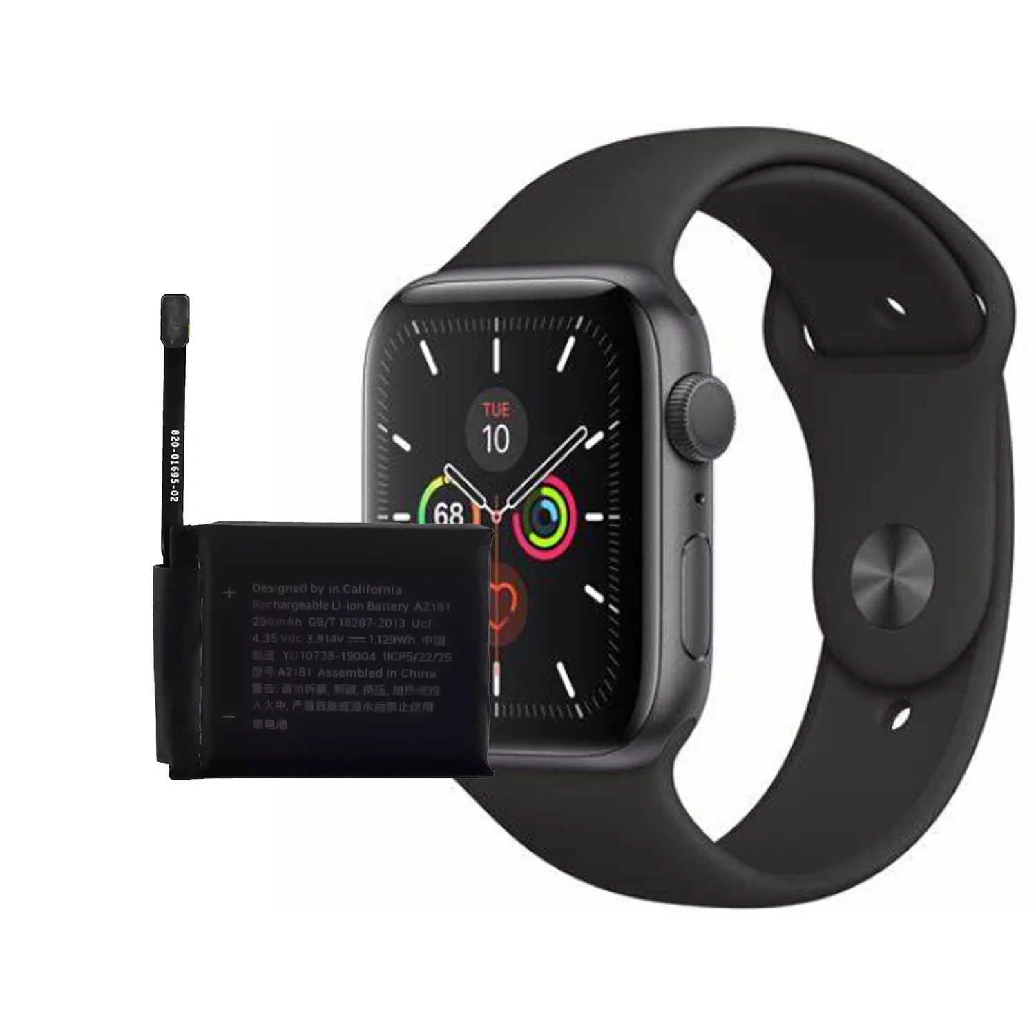 100%  44mm Battery For Apple Watch Series 5 GPS for Series 5 Cellular versions A2181, (5st Generation) Batteries Bate