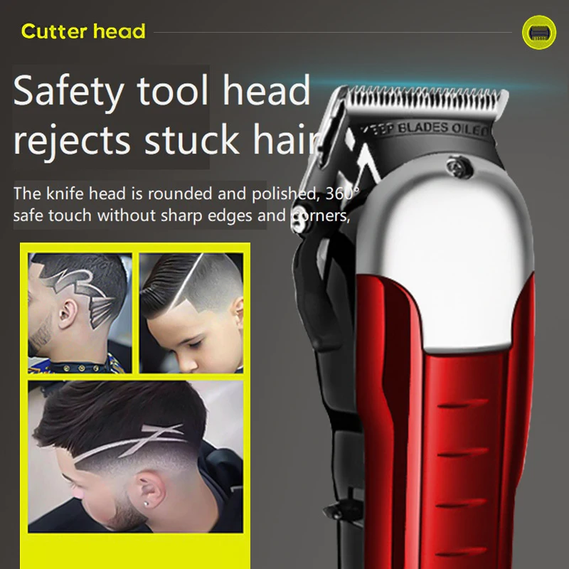 Kemei Professional Cordless Hair Trimmer Powerful Hair Clipper Haircut Machine Electric Cutter Cutting Beard Razor Barber
