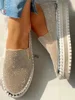 Ladies Flat Sequined Sneakers Casual Women's Mesh Lace-up Fine Diamond Sequins Thick-soled Comfortable  Vulcanized Shoes 5