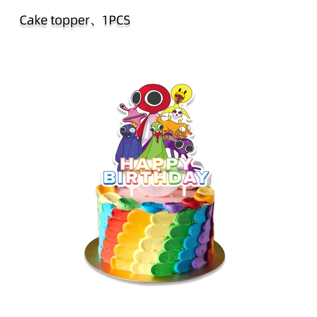 Cartoon Rainbow Friends Theme Birthday Party Decor Paper Banner Cake Topper  Balloons Spirals Favors For Baby Kids Party Set - AliExpress