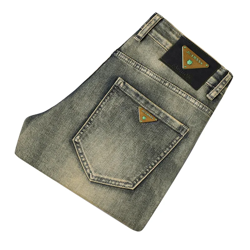 Jeans Mens Denim Pants Slim Fit Retro Stretch 2023 Winter Autumn Trousers for Man Streetwear Moto Biker Jeans High Quality 6