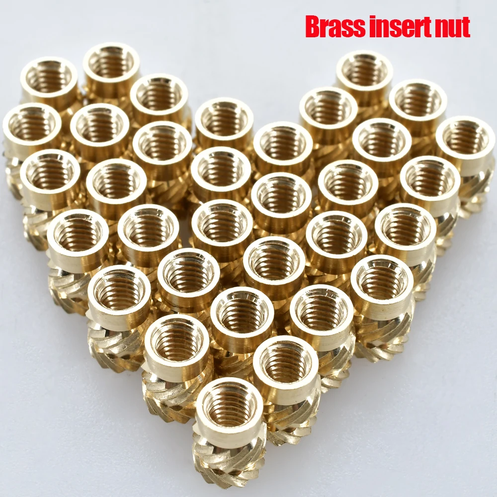 M2M3M4 Allen Bolt ISO7380 Hexagon Screw Brass Hot Melt Insert Knurled Nut For 3D Printer Soldering Iron Insertion Electric Tool