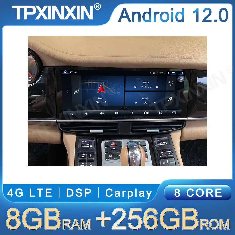 Android12 8 + 128Gb Per Porsche Cayennecar Radio Screen Gps Multimedia Navigation Automotive Stereo Bluetooth Video Player Dsp