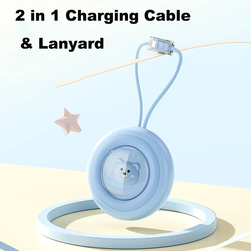 Mini Power Bank de 20000 mAh con cable integrado, diseño de mascota adorable con dibujos animados, carga rápida, cargador portátil, batería externa._voghion.com