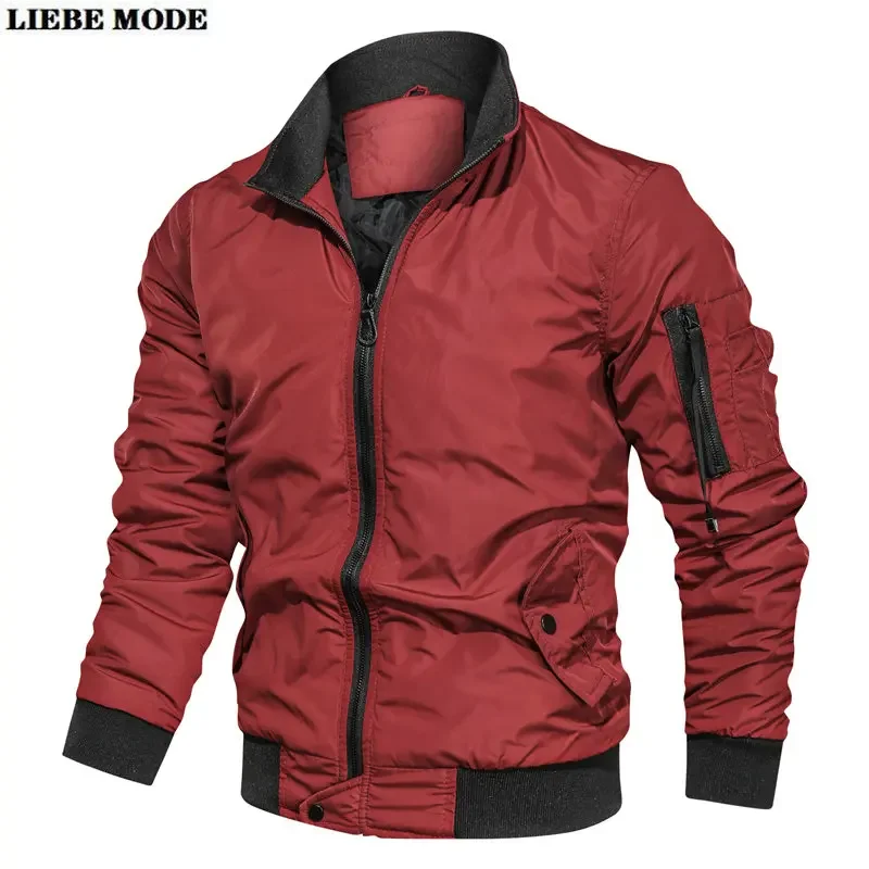 

Men's Fashion Windproof Cotton Padded Jacket Coat Men Autumn Winter Bomber Jackets Mens Casual Outdoor Hiking Army Veste Homme