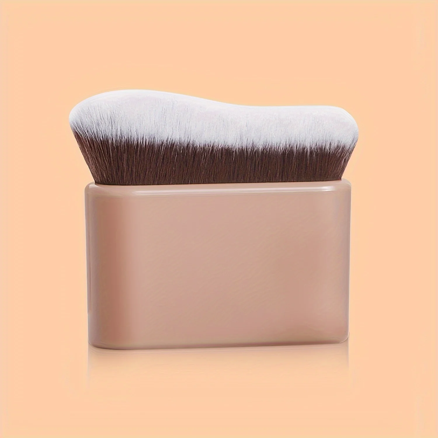 1 adet Dalga Kontur Makyaj Fırçası, ABS Plastik Saplı, Naylon Kıllar, Kokusuz, Evrensel Cilt Tipi, Fondöten Uygulaması Palm B