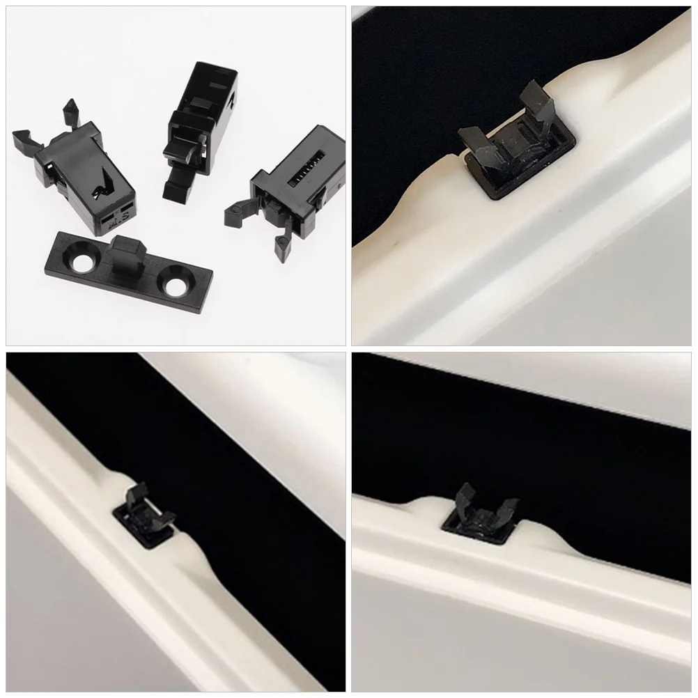 Trash Can Latch Lock 24 Pcs Universal Kitchen Fixture Garbage Bin Buckle Plastic Door Latch Cabinet Door Lock Furniture Parts