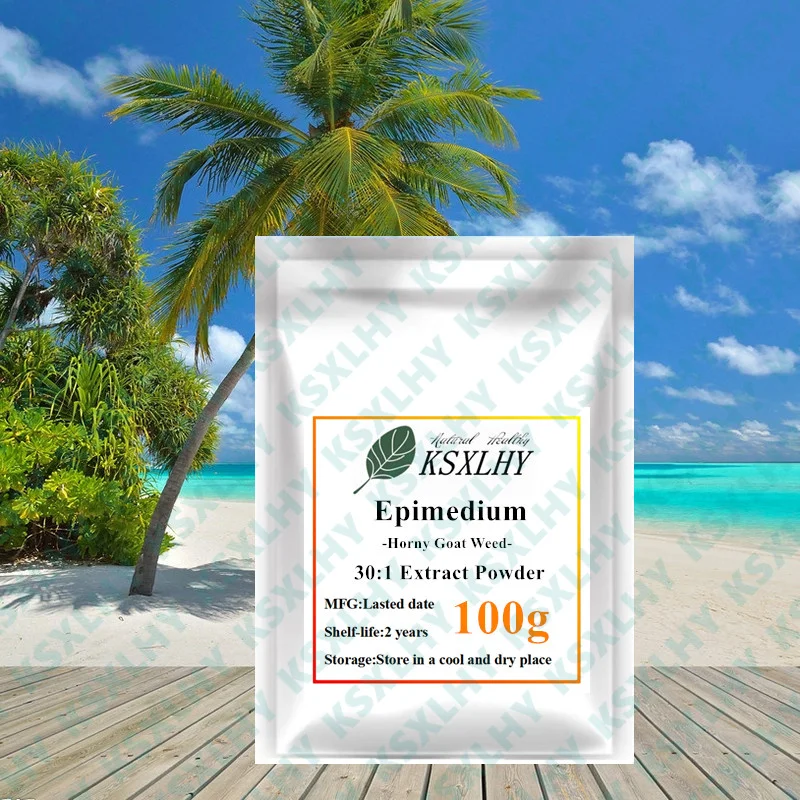 Poudre D'Epimedium (Herbe De Chèvre Cornée) - 95% Icariine - Pour La Vitalité Masculine - Fabriqué En Inde