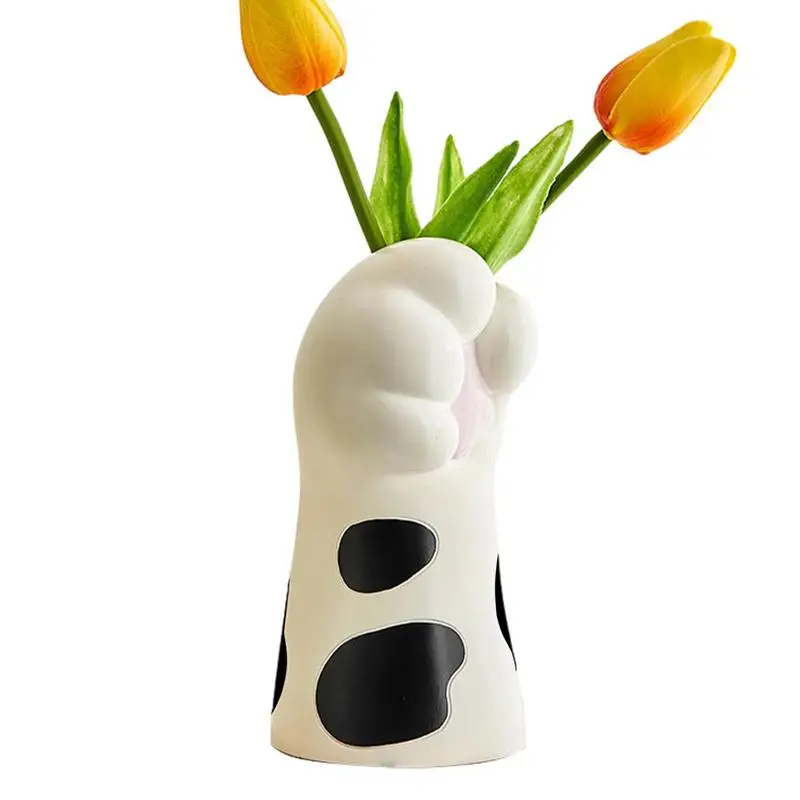 Cat Paw Vase Artificial cute Cat Paw Ceramic Flower Pot Creative Desktop Ornaments For Playrooms Dining Rooms 6