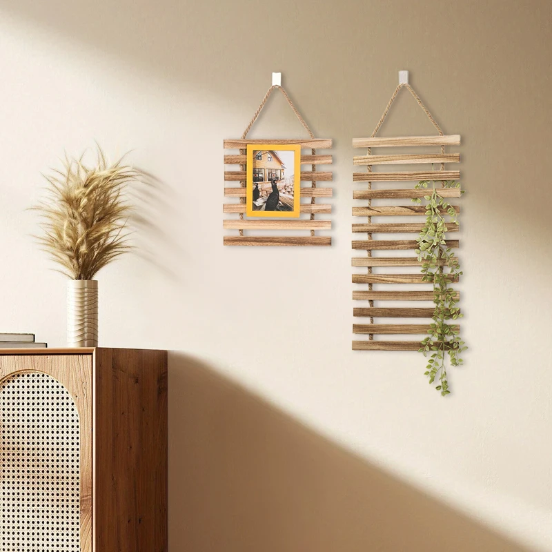 Solid Wood Flower Rack Wall Hanging Flower Shelf Balcony Decoration Garden Potted Plant Shelves Living Room Home Decor