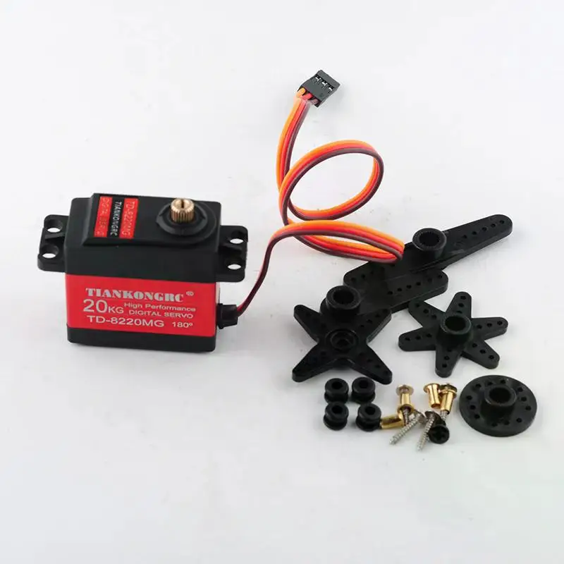 Servo numérique 20kg 180/270/360° engrenage métal pour RC voiture bateau robot Arduino