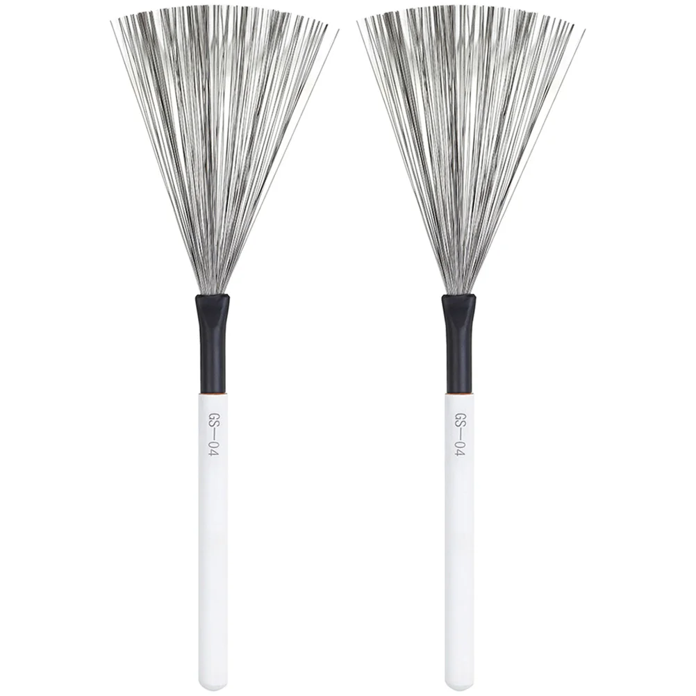 

1 Pair Drum Wire Brushes Percussion Instrument Drum Brushes Wooden Handle Drum Brush