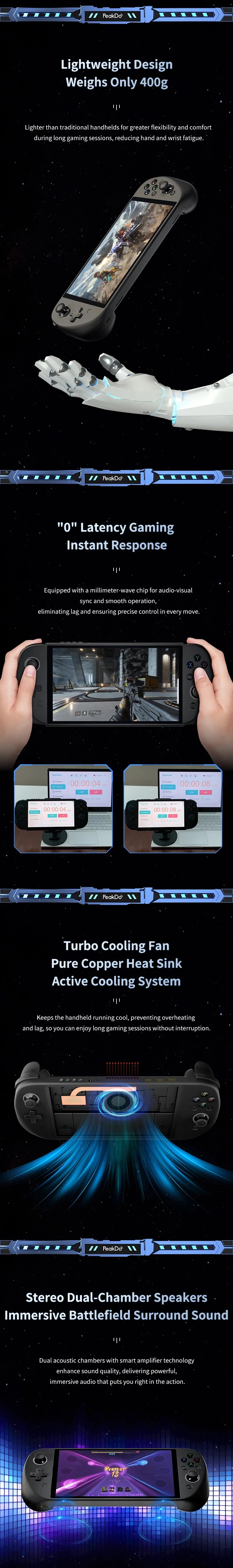 Peakdo Handheld Game Console With Hall Joystick And 120hz Screen_voghion.com