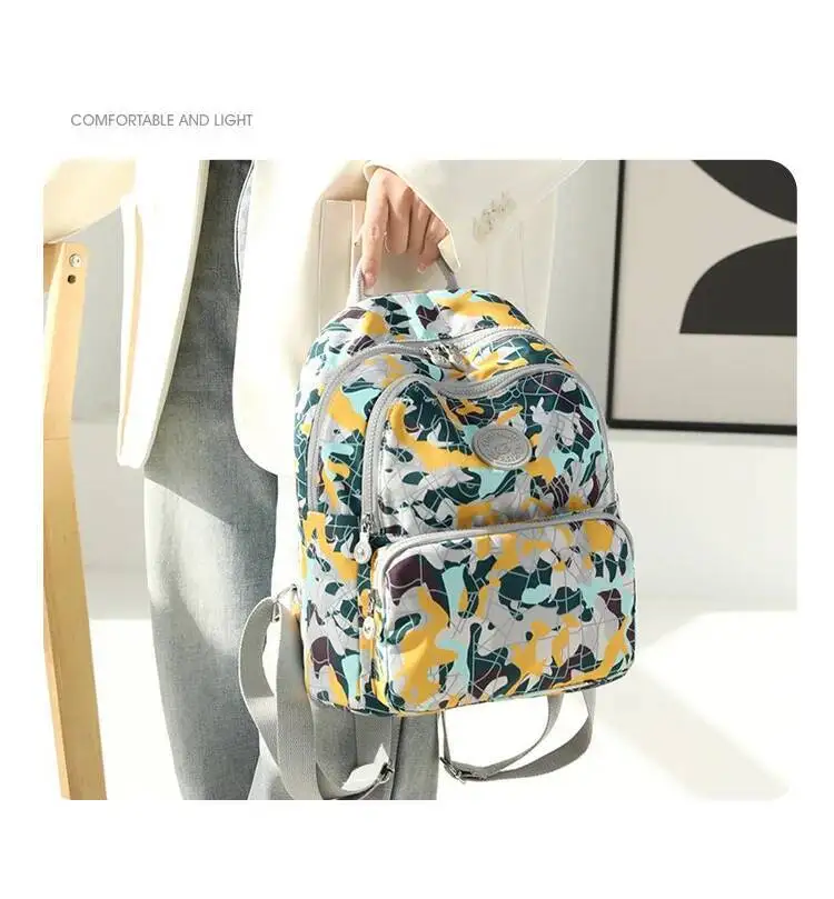 Oxford Tuch Gedruckt Blume Große Kapazität Doppel Schulter Taschen Rucksack frauen Casual Gedruckt Mittleren alters frauen Schule Tasche – Detail 21