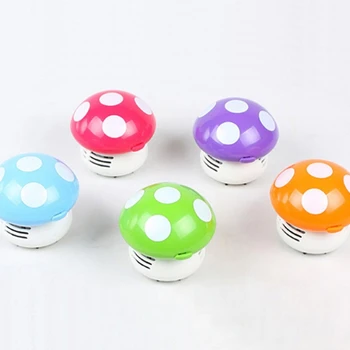 Small Vacuum Cleaner for Creative Desktop Vacuum Cartoon Mushroom Mini Keyboard Dust Collector Kids Eraser Blower Dropshipping 1