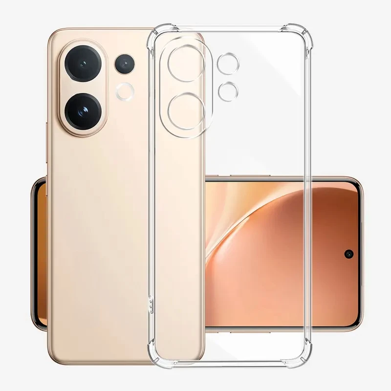 Transparent Shockproof Silicone Phone Case - Soft Protective Cover