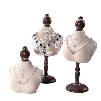 Espositore per collane con manichino Espositore per collane professionali Scaffale Organizzatore di archiviazione portatile Porta gioielli da donna di lusso