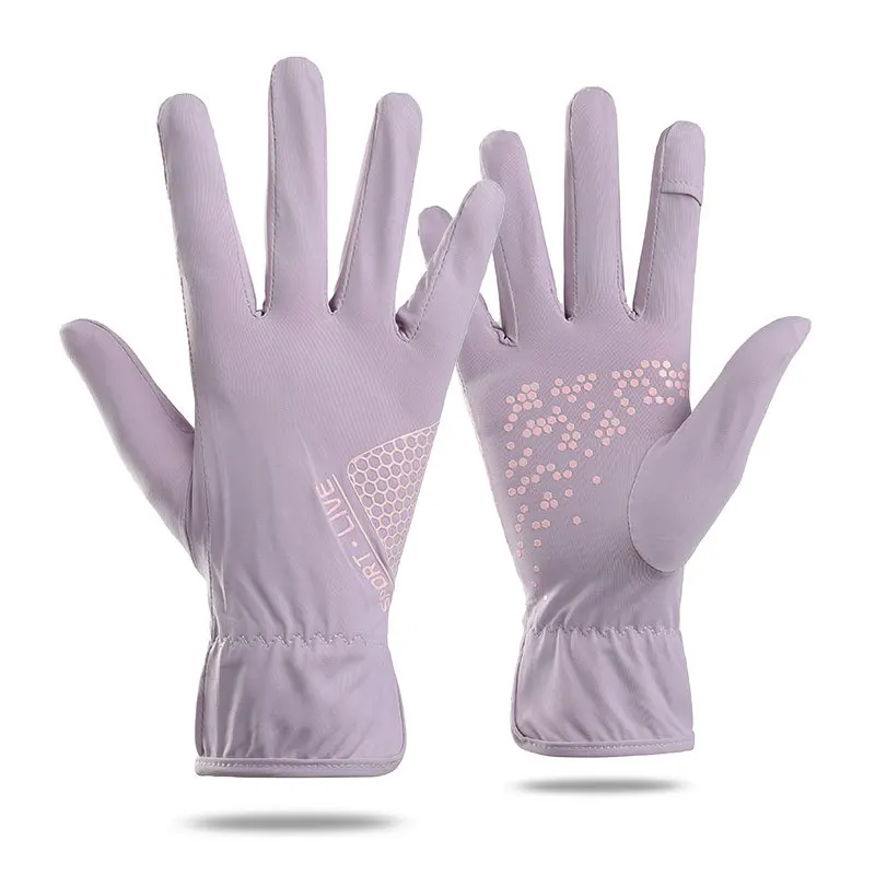 

Sun Protection Gloves for Women Thin Ice Silk Full Finger Driving Mitten Summer Sun Gloves UPF 50+ for Golf, Driving, Hiking